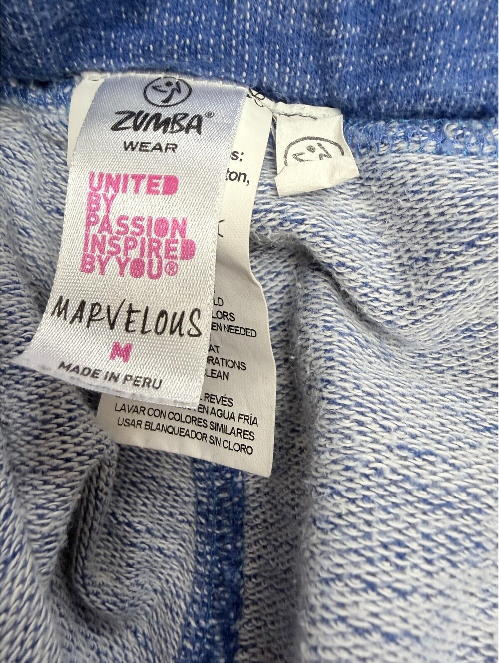 Zumba Wear Women’s Medium Blue Cargo Jogger Pants Drawstring Dance Workout - Picture 6 of 7